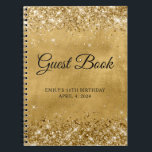 Carnet Glittery Gold 50th Birthday Guestbook<br><div class="desc">Vous cherchez le livre d'or parfait pour une soirée de 50e anniversaire luxueuse? Ne cherchez pas plus loin que ce magnifique carnet ! La fausse feuille d'or et la parties scintillant crée un look vintage. Ce carnet vierge est parfait pour les invités élégants de la fête d'écrire leurs voeux pour...</div>