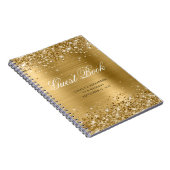 Carnet Glittery Gold Glam Classic Script Guestbook (Côté Droit)