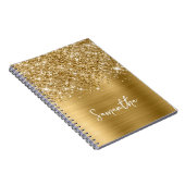 Carnet Glittery Gold Glam Nom du script (Côté Droit)