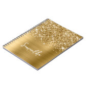 Carnet Glittery Gold Glam Nom du script (Côté gauche)