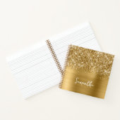 Carnet Glittery Gold Glam Nom du script (Intérieur)