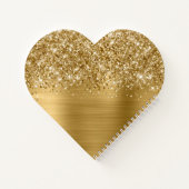 Carnet Glittery Gold Glam Nom du script (Dos)