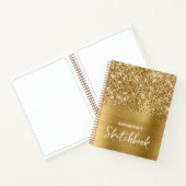 Carnet Glittery Gold Glam Sketbook avec nom (Intérieur)
