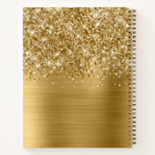 Carnet Glittery Gold Glam Sketbook avec nom (Dos)