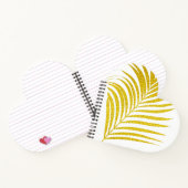 Carnet Glittery Golden Palm Tree Tropical Cadeau Favorise (Intérieur)