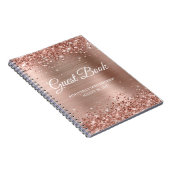 Carnet Glittery Rose Gold Foil 70th Birthday Guestbook (Côté Droit)