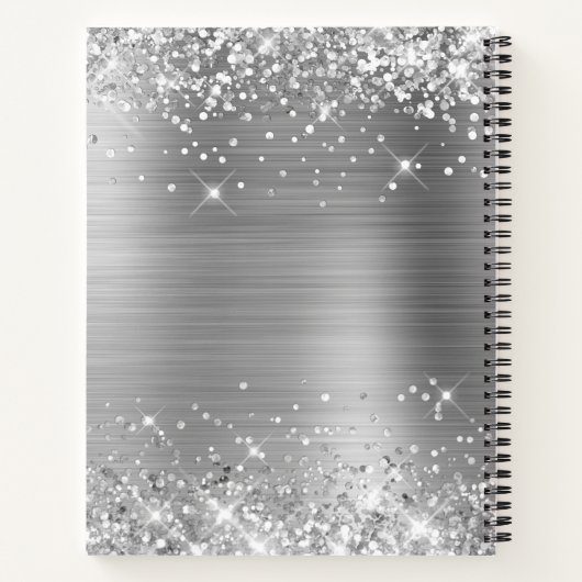 Carnet Glittery Silver Foil 70e anniversaire invité (Dos)