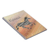 Carnet Glittery Starry Unicorn Personnalisé (Côté Droit)