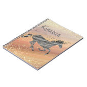 Carnet Glittery Starry Unicorn Personnalisé (Côté gauche)