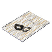 Carnet Glitzy Gold Silver Celebrate Mask (Côté gauche)