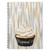 Carnet Glitzy Gold Silver Stars Cupcake Celebrate (Devant)
