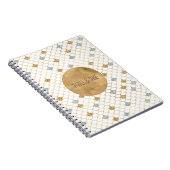 Carnet Glitzy Mermaid Blue Gold Sparkle (Côté Droit)