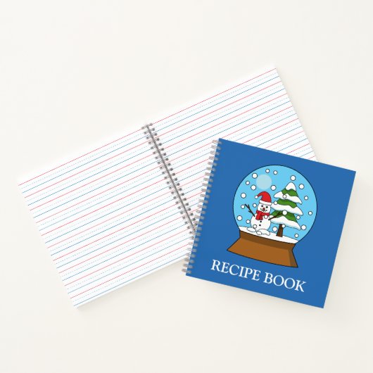 Carnet Globe des neiges avec Snowman et Pine Tree | Perso (Intérieur)