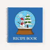 Carnet Globe des neiges avec Snowman et Pine Tree | Perso (Devant)