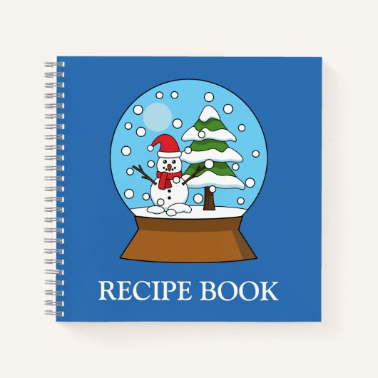 Carnet Globe des neiges avec Snowman et Pine Tree | Perso (Devant)