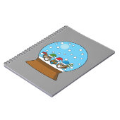 Carnet Globe des neiges avec trois Chouettes Gnomes (Côté gauche)