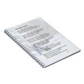 Carnet Glorieux Poème saisonnier de neige (Côté Droit)