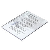 Carnet Glorieux Poème saisonnier de neige (Côté gauche)