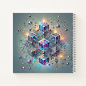 Carnet Glowing Cubes & Molecular Grid Design (Dos)