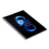 Carnet Glowing infinity with blue rose (Côté Droit)
