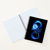 Carnet Glowing infinity with blue rose (Intérieur)