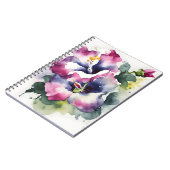 Carnet Gloxinia - Fleurs aquarelles (Côté gauche)