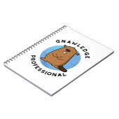 Carnet Gnawledge Professionnel Blague de Castor Drôle  (Côté gauche)