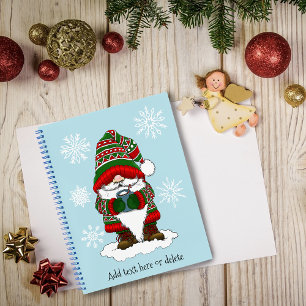 Carnet Gnome de Noël Cosy Rouge Vert Hiver Mignon