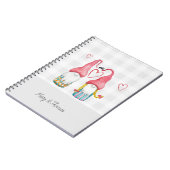 Carnet Gnome de Noël en amour Aquarelle peinte à la main (Côté gauche)