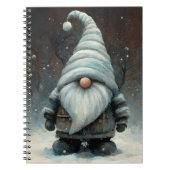 Carnet Gnome d'hiver dans une forêt de neige (Devant)