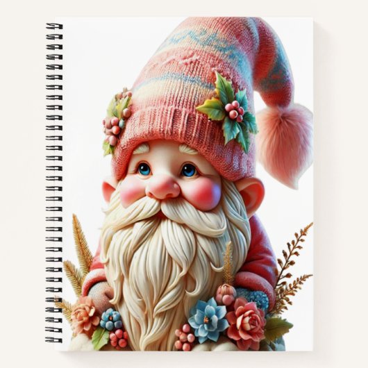 Carnet Gnome en fleurs (Devant)