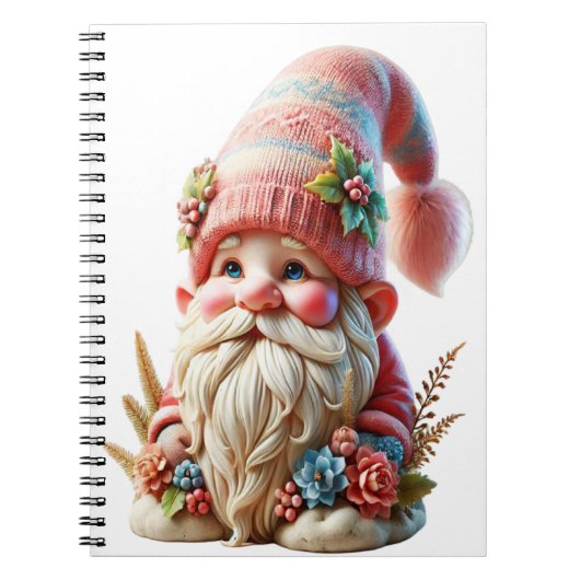 Carnet Gnome en fleurs  (Devant)