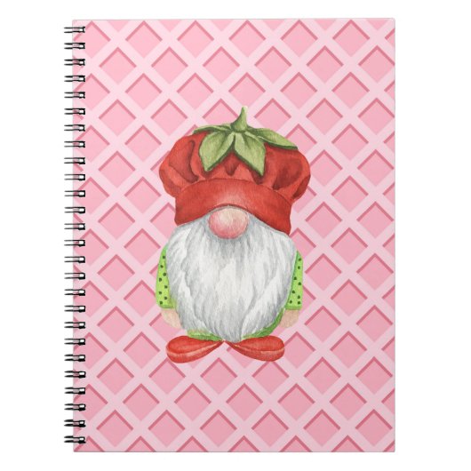 Carnet Gnome fraise (Devant)