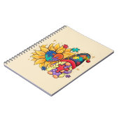 Carnet Gnome mignonne, tournesol et Sensibilisation sur l (Côté gauche)