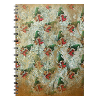Carnet Gnome rustique de Noël avec Motif d'arbre à lanter