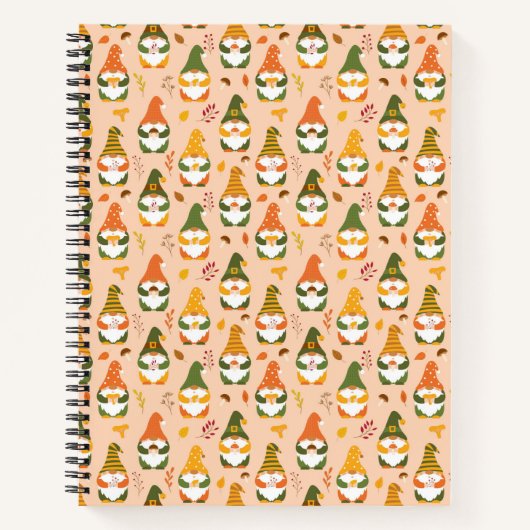 Carnet Gnomes d'automne dans le Motif forestier (Devant)