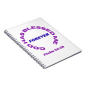 Carnet God Has Blessed Me Forever Notebook (Côté Droit)
