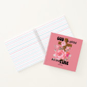 Carnet God is good all the time Christian saying floral (Intérieur)