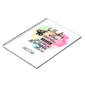 Carnet Goddaughter Sweet16 Quote Gift Braver Stronger (Côté gauche)