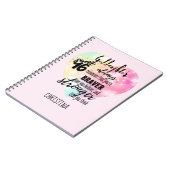 Carnet Goddaughter Sweet16 Quote Gift Braver Stronger (Côté gauche)