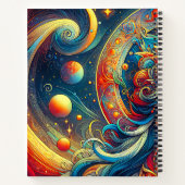 Carnet Goddess Head flow turquoise Cheveux Avril - (Dos)
