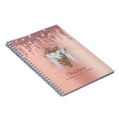 Carnet Godgirl CONFIRMATION Rosegold Parties scintillant (Côté Droit)