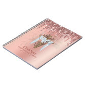 Carnet Godgirl CONFIRMATION Rosegold Parties scintillant (Côté gauche)