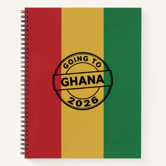Carnet Going to Ghana 2026 Notebook (Devant)