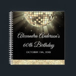 Carnet Gold 60th Birthday 70's Disco Ball Guest Book<br><div class="desc">Augmentez votre 60e anniversaire avec notre livre d'or 70's Disco Ball Guest Book, conçu pour ajouter une pop de couleur et un style rétro à votre fête. Ce livre d'hôtes est le complément parfait d'un billard à thème disco ou de tout événement où vous voulez insuffler une touche de "nostalgie...</div>