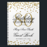 Carnet Gold 80th Birthday Guest Book Confetti<br><div class="desc">Elégant 80e anniversaire de la Parties scintillant d'or Confetti modèle. Facile à utiliser et facile à personnaliser. Commandez aujourd'hui !</div>
