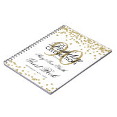 Carnet Gold 90th Birthday Guest Book Confetti (Côté gauche)