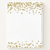 Carnet Gold 90th Birthday Guestbook Confetti (Dos)