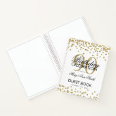 Carnet Gold 90th Birthday Guestbook Confetti (Intérieur)