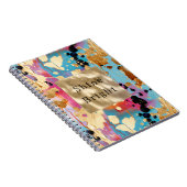 Carnet Gold Aqua rose Abstrait Leopard (Côté Droit)